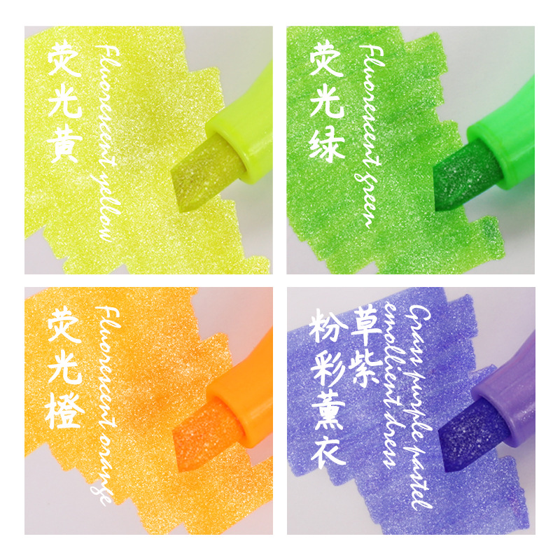 GN6627B Guangna Glitter rotulador marcador clave tarjeta de felicitación graffiti fondo color pluma 8 color rosa marcador de color