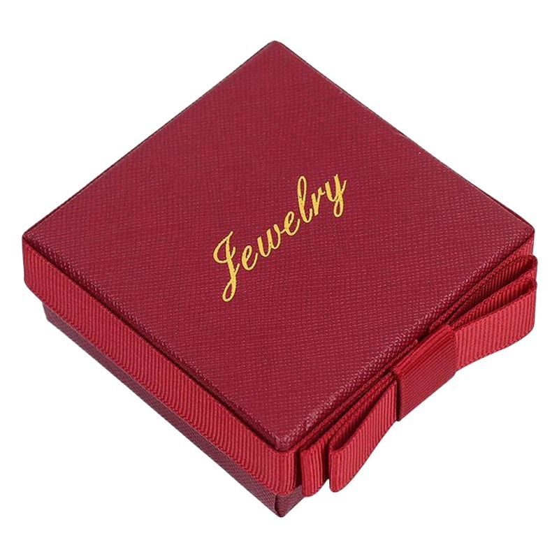 В наличии оптом классический ретро вино красный лук шкатулка ожерелье кольцо подарочная коробка с логотипом