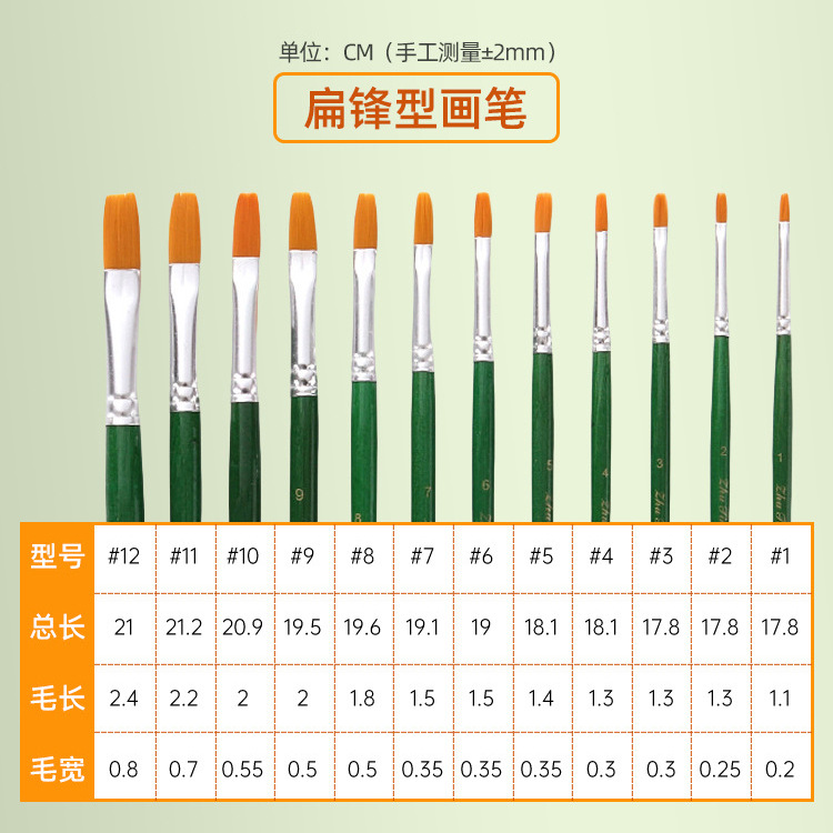 (Cross-border trading), transparent watercolour, brush, nylon children's set, liner, 12 pieces 4