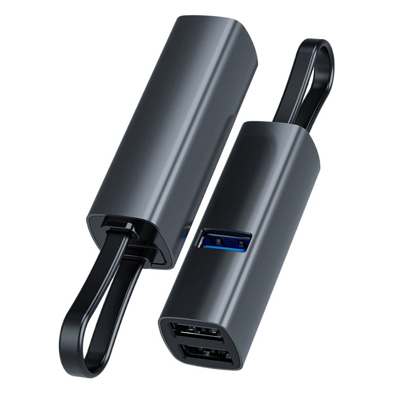Миниатюрный портативный USB-концентратор Type-C из алюминиевого сплава с поддержкой USB 3.0 и функцией расширения памяти, с выходом 4K HDTV
