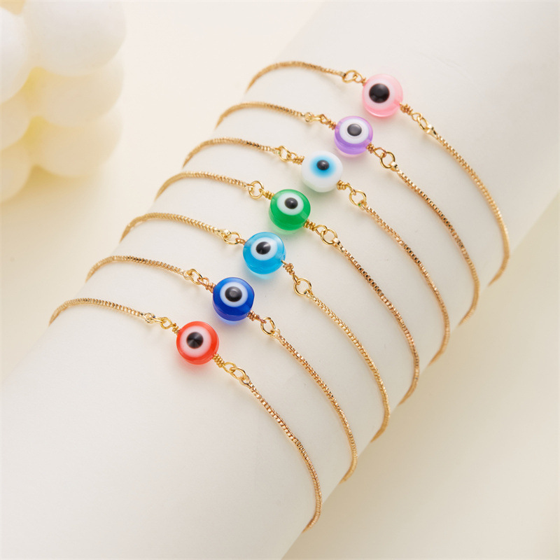 Bohemian Style New Devil's Eye Bracelet Women's Fashion Blue Eye Bracelet Chain Evil Eye Bracelet Wholesale