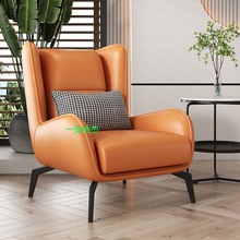 YT现代轻奢休闲椅简约客厅科技布单人沙发懒人阳台设计师家用沙发