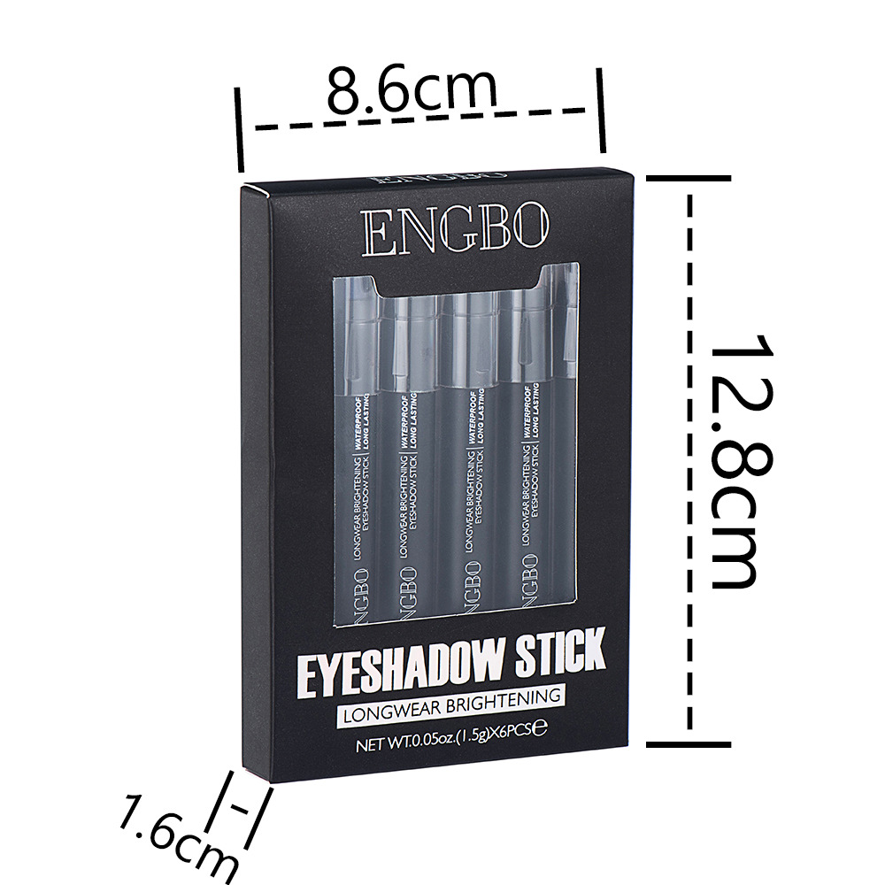 ENGBO Foreign Trade Double-tipped eyeshadow Pen Amazon Best-selling Eyeshadow Pen Set Long-lasting pearlescent Cross-border Eyeshadow details Picture