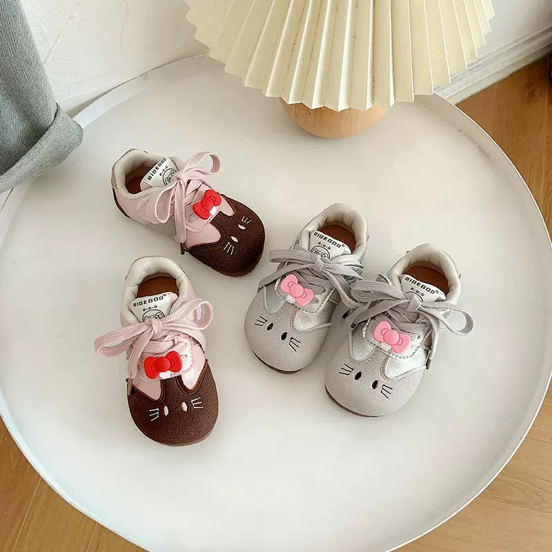宝宝软底春季单鞋猫咪可爱女童鞋小童休闲板鞋男童1-3岁中小童鞋