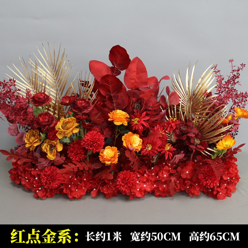 新商品の結婚祝いの大きいタイプの花を並べて絹の花の完成品の装飾をシミュレーションします。|undefined
