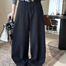 韩国东大门女装秋季新款时尚休闲百搭款加厚西装裤弯刀裤阔腿裤