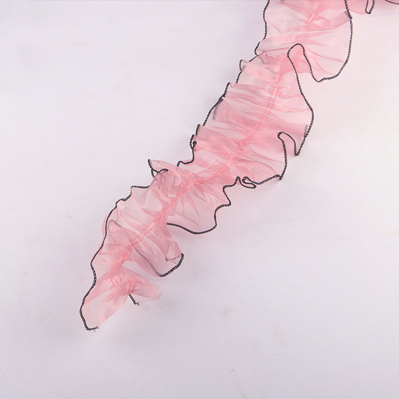 핑크 검은 가장자리 [플래시 원사] 2 m; sku 다이어그램 참조