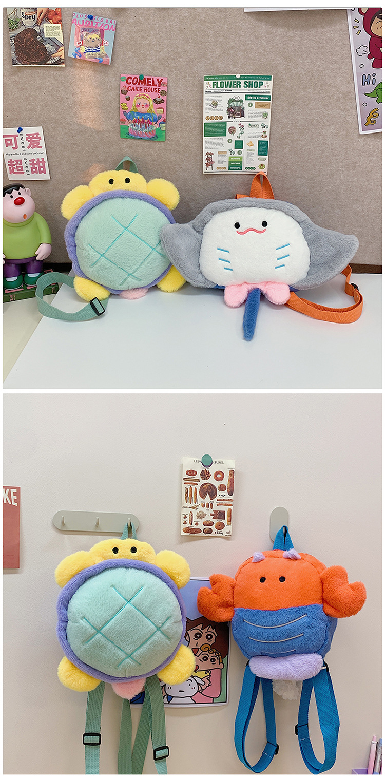 Cartoon plush toy backpack, new autumn and winter style, cute and girlish girl backpack, fashionable storage small backpack wholesale undefined