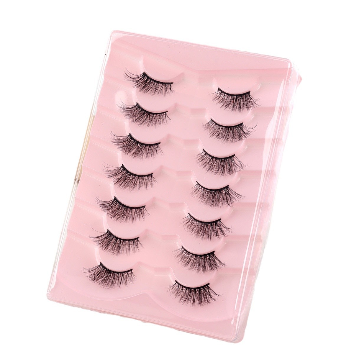 Comercio exterior explosivo diez pares de fibra química pestañas falsas, pelo frito europeo y americano, simulación estereoscópica, capas, pestañas grandes, mujeres