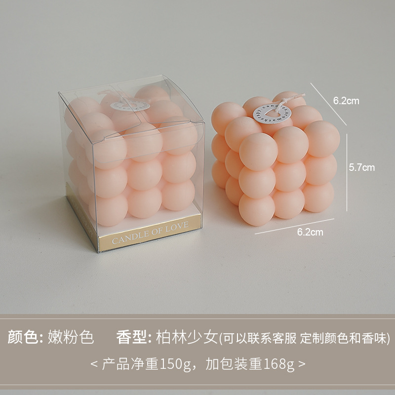 Cubo de Rubik Vela Regalos de mano Ambiente creativo transfronterizo Adornos hechos a mano Regalos de cumpleaños Personalización de velas aromáticas