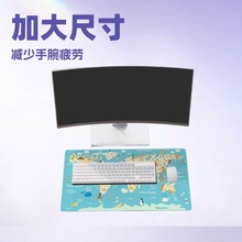亚马逊跨境数码印花多图选桌面垫电脑PVC皮革桌垫大号鼠标垫