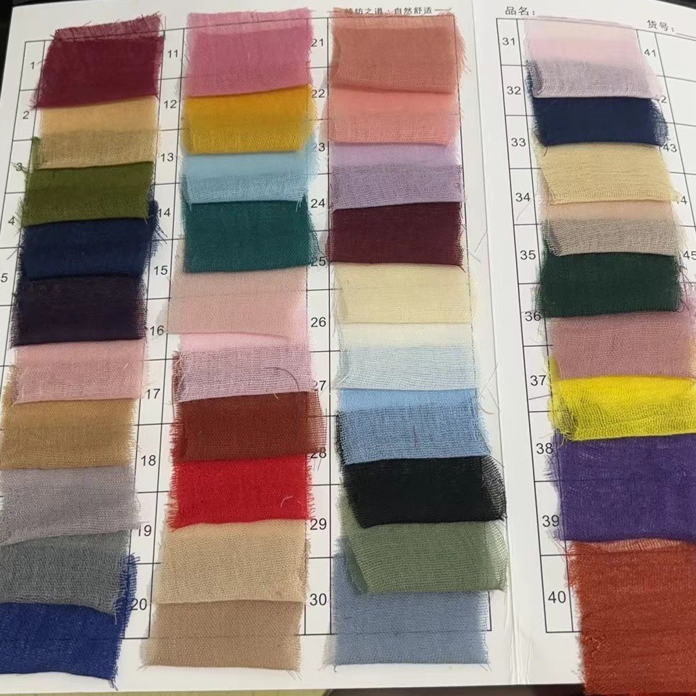 Transfronterizo Amazon crepe tela arrugada tela servilleta poliéster tela de gasa de Bali fiesta de boda tela de boca decoración pliegues