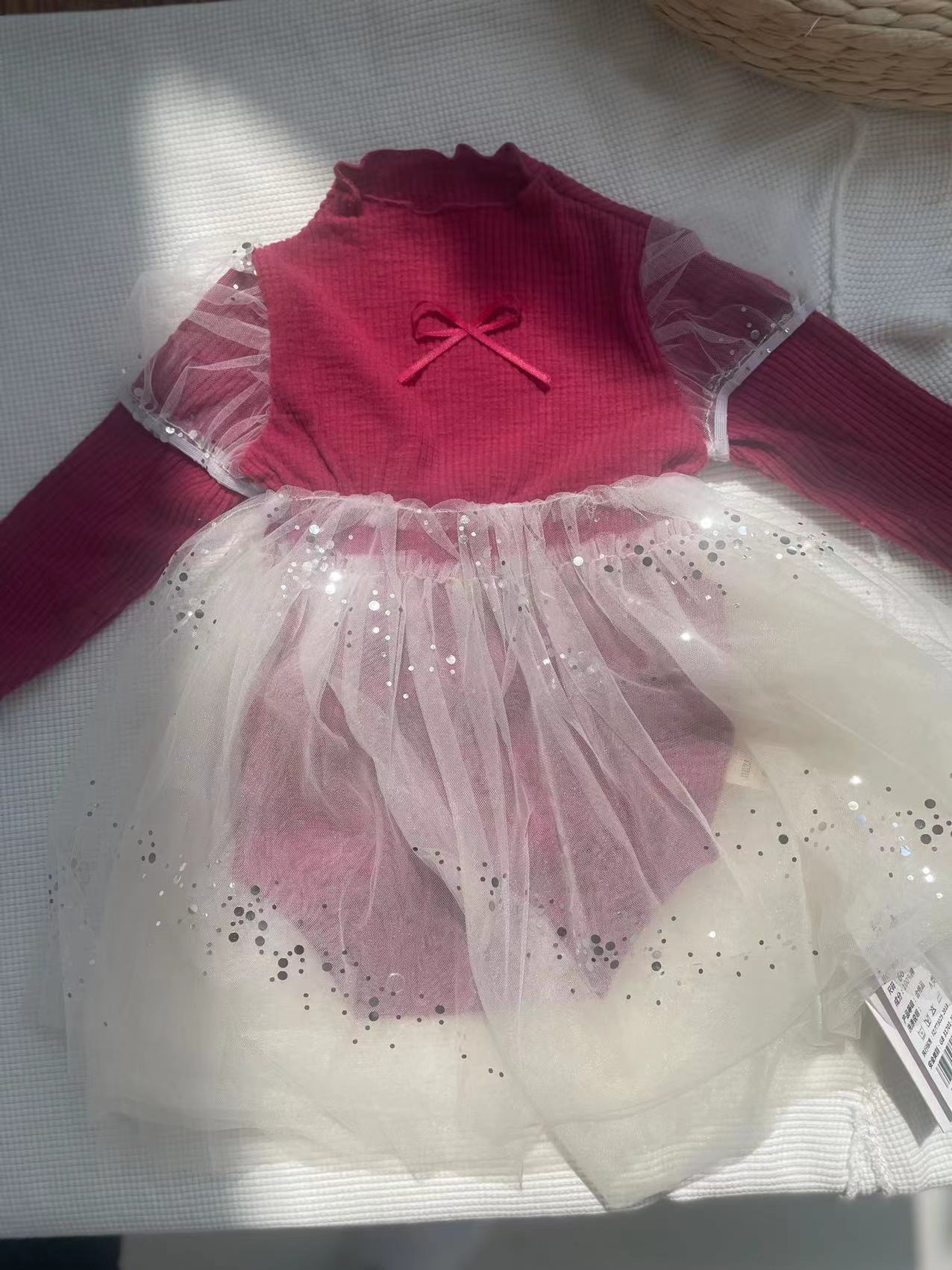 Estilo coreano ropa para niños bebé princesa mameluco vestido-año-viejo bebé de una sola pieza mullido vestido de gasa bolsa de primavera pedo pequeña falda image 8