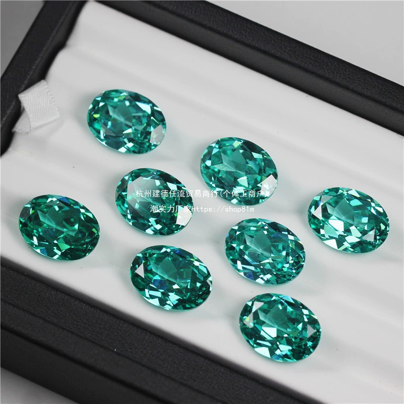 Овальный турмалин Параиба, свободный камень без оправы, цветной сине-зеленый нефрит, розовый плавленый драгоценный камень, блестящая европейская и американская поверхность кольца