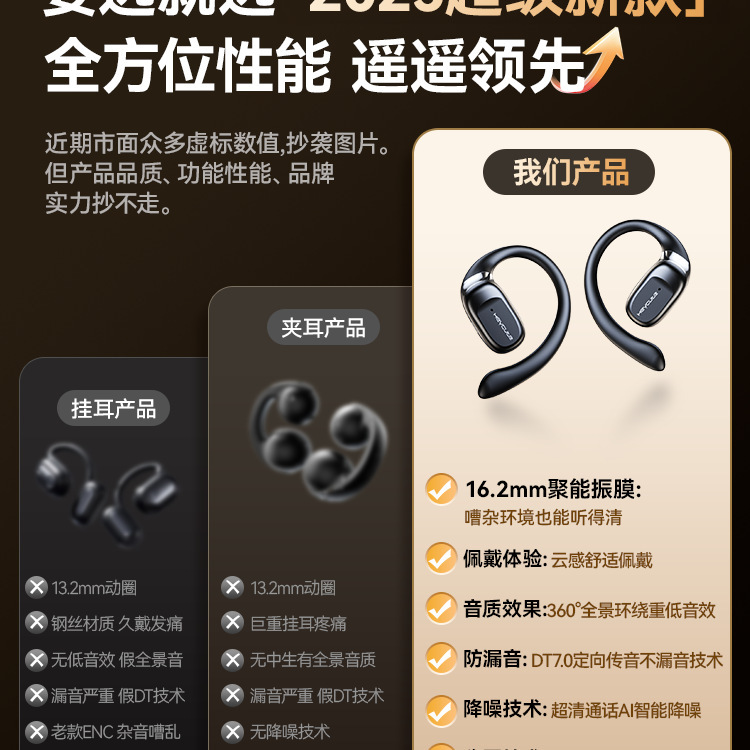蓝牙耳机挂耳式气骨传导高音质无线运动跑步专用超长续航2025新款|undefined