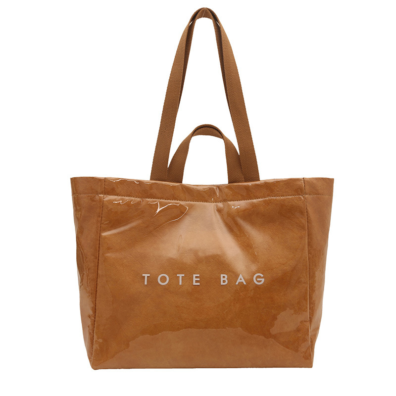 Bolsa de Jalea de papel DuPont de gran capacidad bolsa de mano impermeable de PVC transparente de moda bolsa de mano para viajar al trabajo bolsa especial para mamá