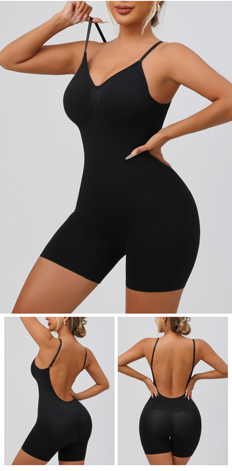 Women's Shapewear Bodysuit, Backless Hip Lifting Waist Trainer_voghion.com