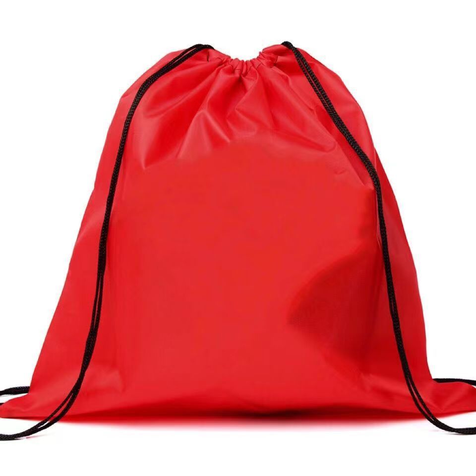 Fábrica directa 210D poliéster mochila con cordón mochila almacenamiento con cordón bolsa nylon publicidad bolsa logo image 5
