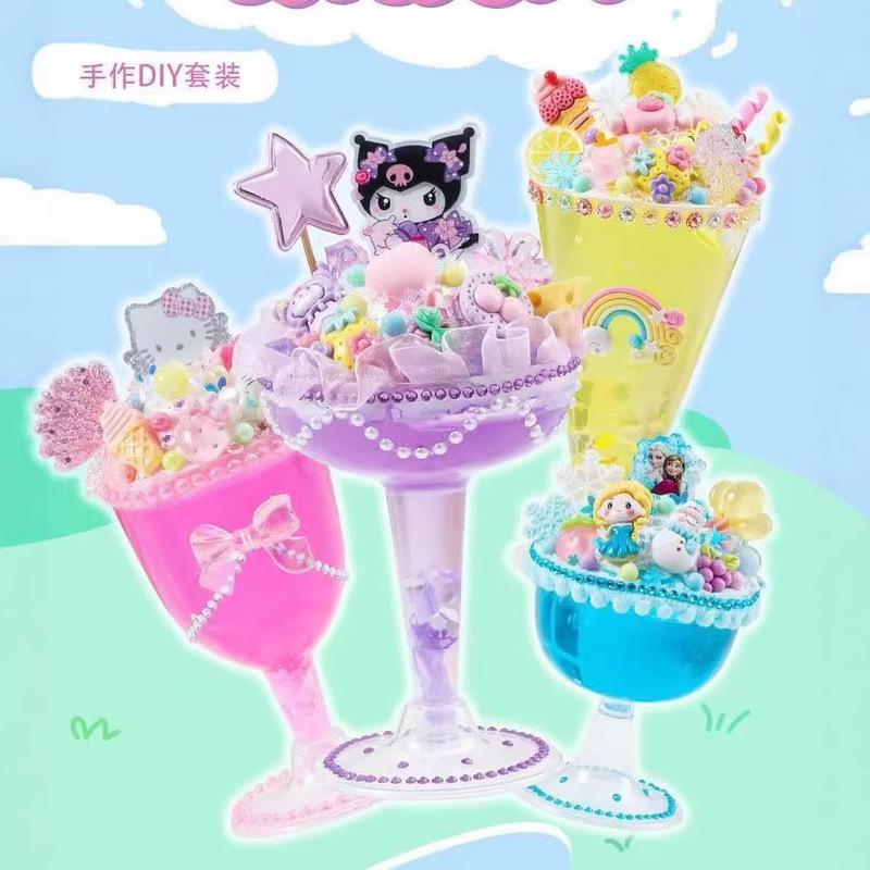 2025 New Juice Cup Kidsren's DIY Crystal Cup Artificial Cream Glue Set Cake Dessert Cup Material Package 2025 New Juice Cup Kidsren's DIY Crystal Cup Artificial Cream Glue Set Cake Dessert Cup Material Package
