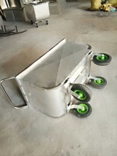 不锈钢大号加厚饲料车散装饲料运输车猪场饲料手推车喂料车养殖场