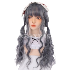 Japanese wig for women with long curly hair AliExpress wool roll realistic temperament face shaping internet celebrity lolita long hair full headgear
