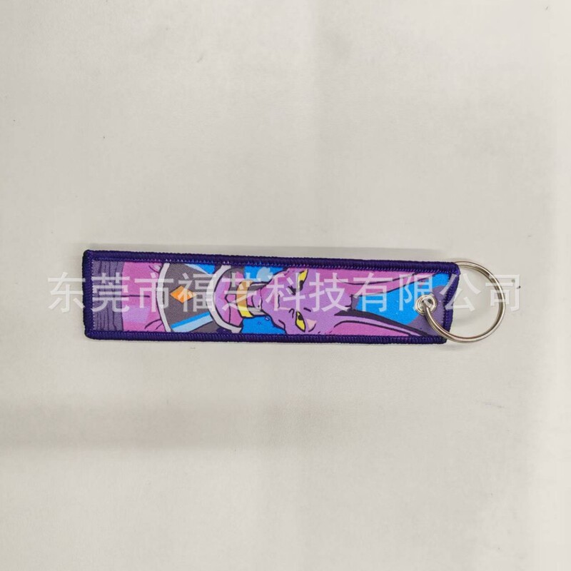 Naruto, Pirates, Dragon Ball, Demon Slayer Anime Woven Label Keychain Japanese Anime Pendant Jewelry Anime Keychain Wholesale