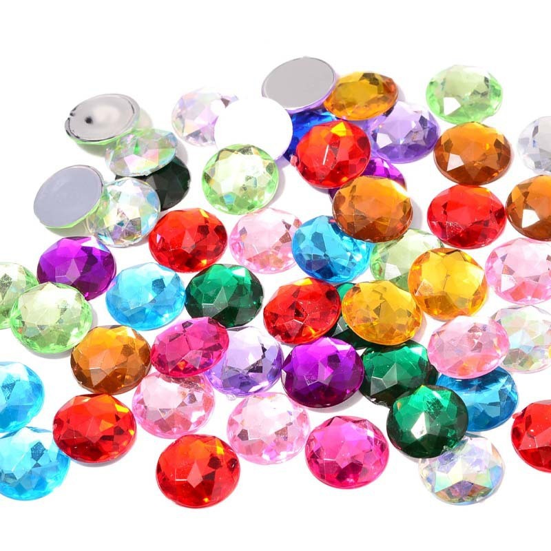 アクリル面取りフラットドリルdiyアクセサリーアクセサリー円形衛星銀メッキダイヤモンドdiy美容ビーズアクセサリー|undefined