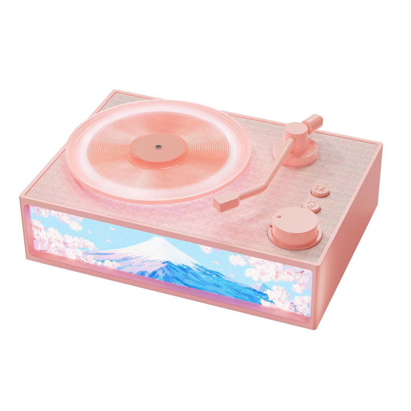 レトロなアロマディフューザー付きBluetoothスピーカーライト、ビニールレコードプレーヤー、ワイヤレススピーカー、ライトアート、ナイトライト、装飾品、クリエイティブなギフト|undefined