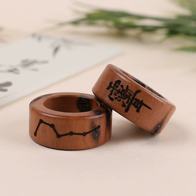 wood seven-star running ring DIY: Zərgərlik ara hissələri