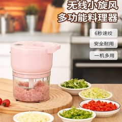 跨境新款电动蒜泥神器碎肉机多功能辅食家用打蒜器切菜器充电款