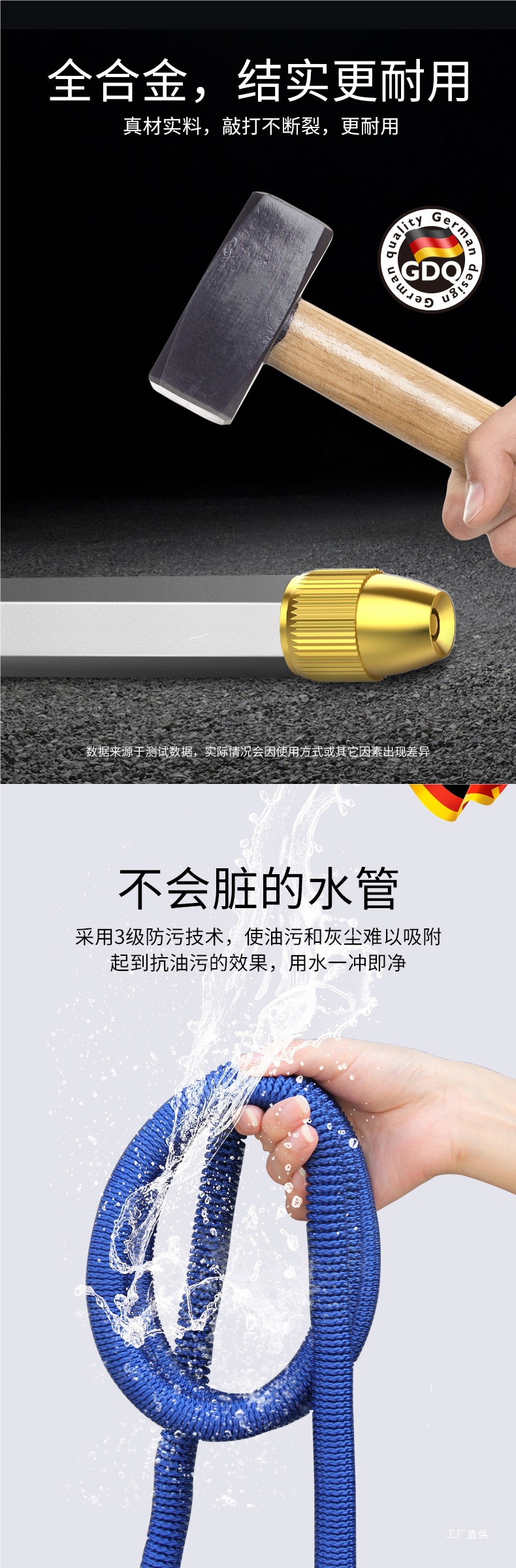 High-Pressure Car Wash Water Gun Household Tool with Retractable Hose, Powerful Spray Gun Nozzle for Washing Cars and Floors by Peihui