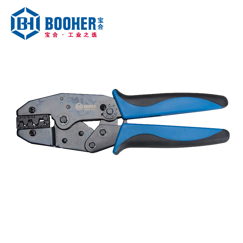 宝合Booher 0402313连续裸端子压接钳0.5-6mm2压接钳200mm压线钳