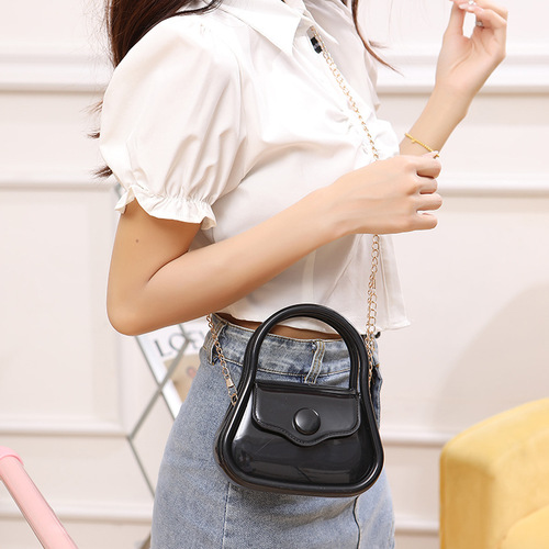 Creative Basket Bag Bag Fashion Mini Jelly Bag 2025 Model Single Shoulder Crossbody Chain Bag for Women