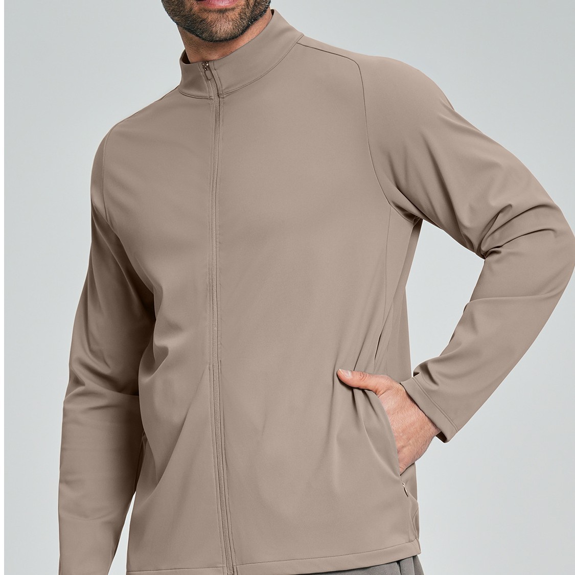 Cross-Border European and American Men's Sports Fitness Skin-Friendly Breathable Casual Jacket for Home Commuting, Hiking, and Camping 5086