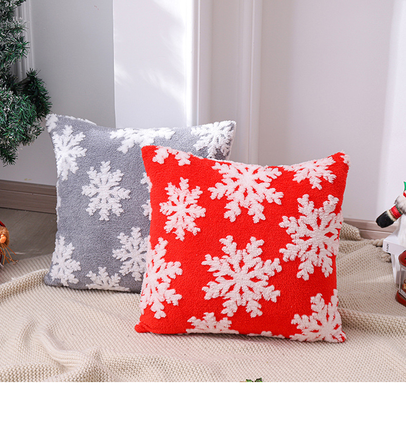 Christmas Snowflake Print Pillowcase Wholesale Nihaojewelry display picture 1