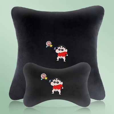 Pillows, Four-Piece Set, Car Sleeping: Headrest - headrest-throw-pillow-shin-chan