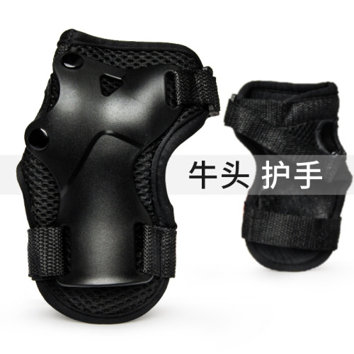 Skate Guard Set of 6 - Knee Pads and Wrist Guards - Ox Head Skate Guards for Men and Women - Skating, Ice Skating, and Skateboard Protection