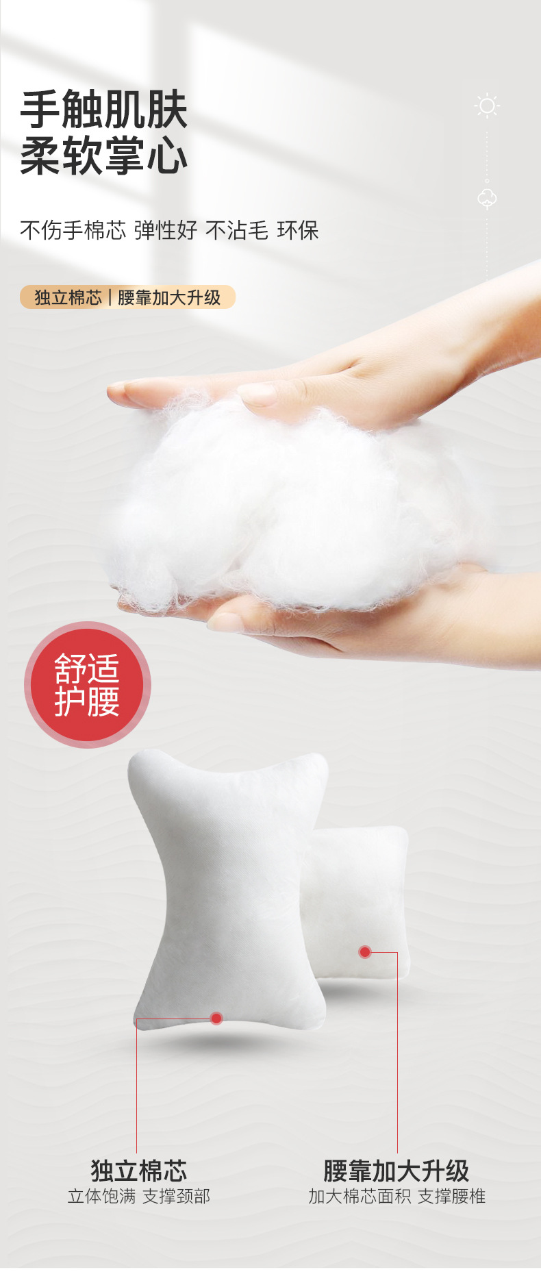 Suitable for Toyota Camry, Avalon, Levin, Corolla, Highlander Headrest and Lumbar Support Memory Foam Car-Specific