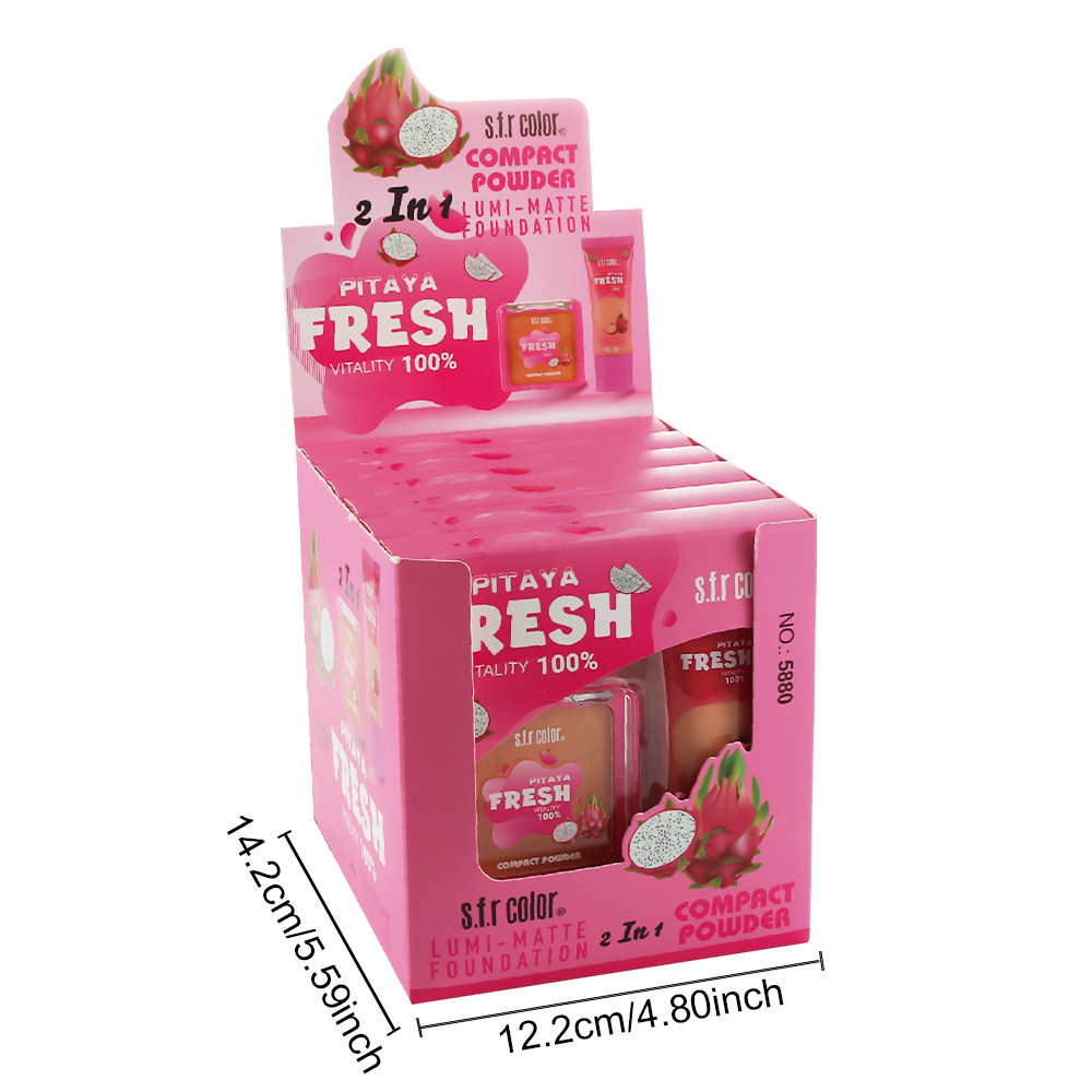 s.f.r color transfronterizo exclusivo para el maquillaje de color concelador de control de aceite de fondo líquido duradero polvo 2 en 1 conjunto de base de maquillaje
