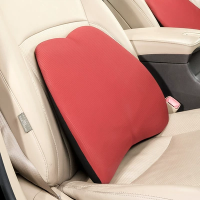 Headrest, Skin-Friendly Car Pillow, Neck Pillow - p156-wine-red-lumbar-support