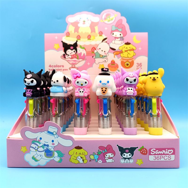 Sanlio nuevo bolígrafo de 10 colores sanrio kulomi bolígrafo de 10 colores bolígrafo de mano explotador transfronterizo de fuentes de comercio exterior.