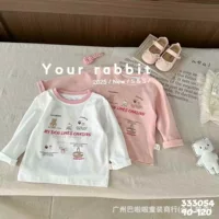 Table Rabbit 2025 топ новый мужской и женский весенний нижний плащ с длинными рукавами мультяшный нижний свитер детская одежда оптом