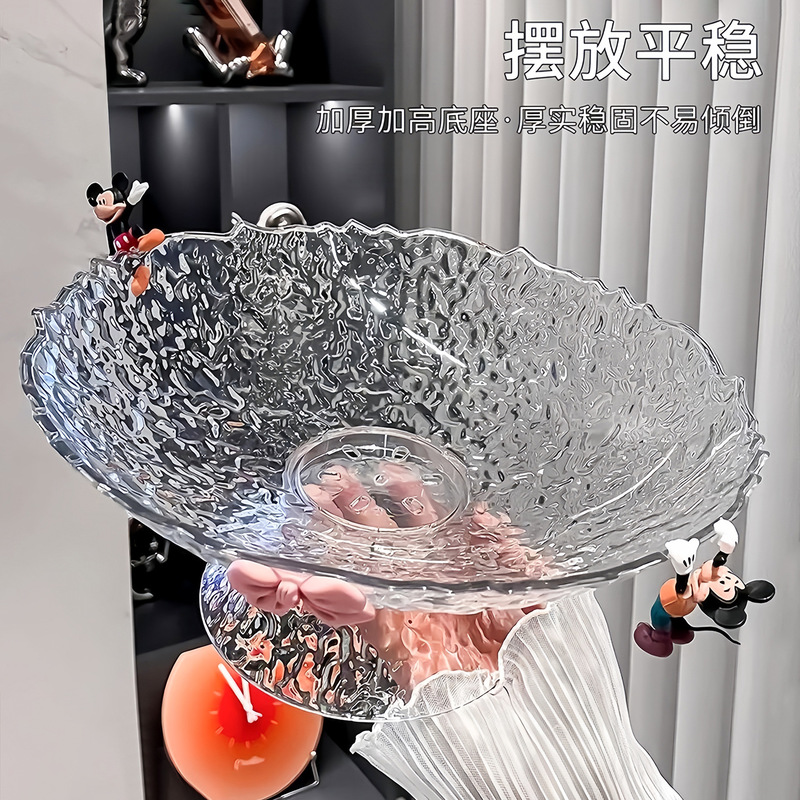 轻奢水果盘家用客厅茶几摆件高档糖果盘零食摆放盘沥水果盘高颜值|undefined