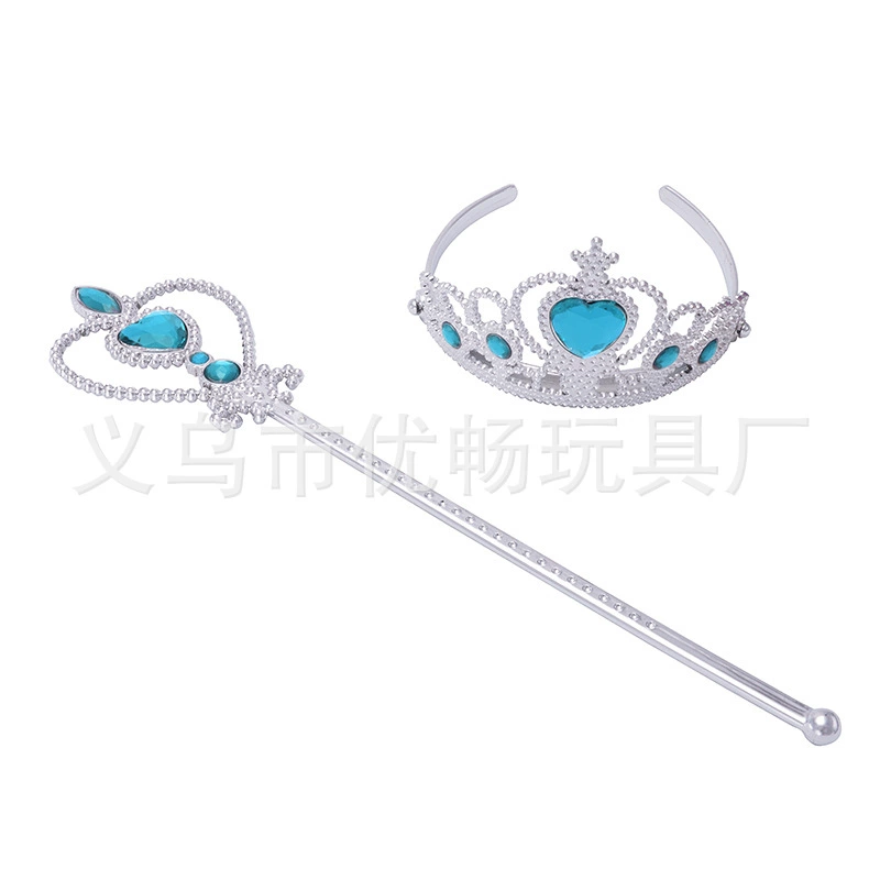 Children's necklace and bracelet, chain, magic wand, decorations, jewelry, small princess costume, accessory, “Frozen”