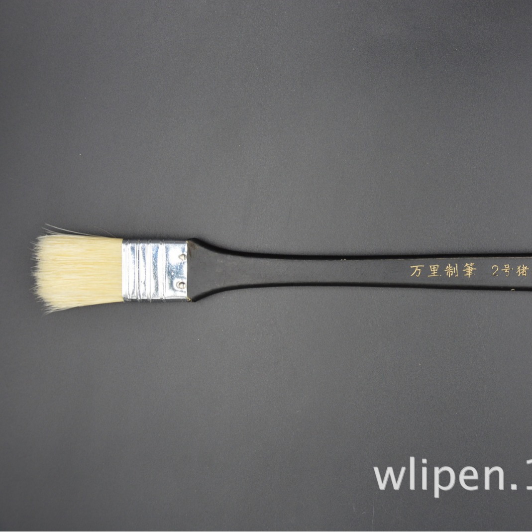 万里集团直营长杆精美油画刷0~3号板刷 长杆猪鬃油画刷 油画笔刷