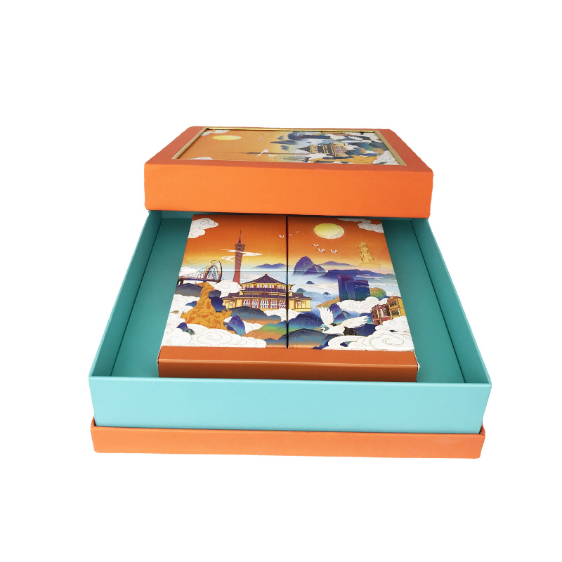 中秋月饼盒子蛋黄酥6粒礼品包装盒礼盒创意冰皮流心月饼包装盒