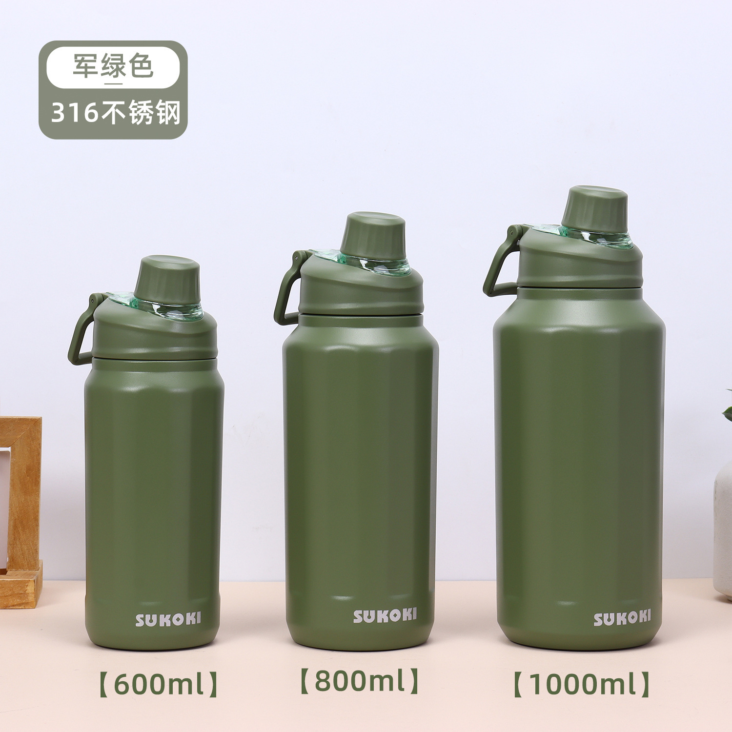 Hervidor térmico 316 acero inoxidable gran capacidad botella deportiva viaje automóvil uso exterior