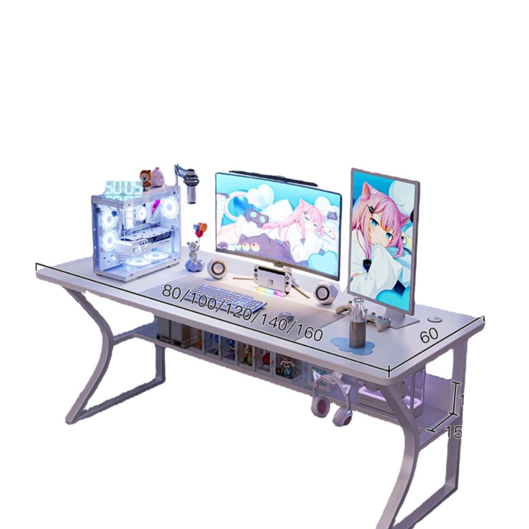 Blanco e-sports escritorio de la computadora de escritorio Escritorio de oficina en casa traje simple dormitorio escritorio estudio Escritorio de escritura
