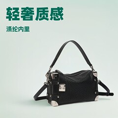 高级感大象纹手提箱子包2025新款小众锁扣金属包角时尚百搭斜挎小