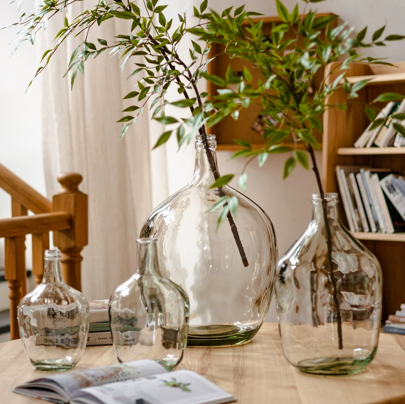 Nordic большой живот стеклянная ваза Подвесные часы лошадь пьяная деревянная специальная ваза прозрачная стеклянная бутылка украшения гидропоника большая бутылка живота